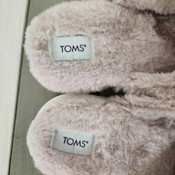 Toms | Alpargata Mallow Mule Fluff Slippers Pink Size 8 - Picture 5 of 7